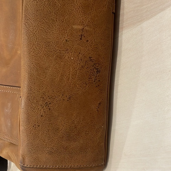 Brown genuine Leather field Messenger Bag - Picture 6 of 16